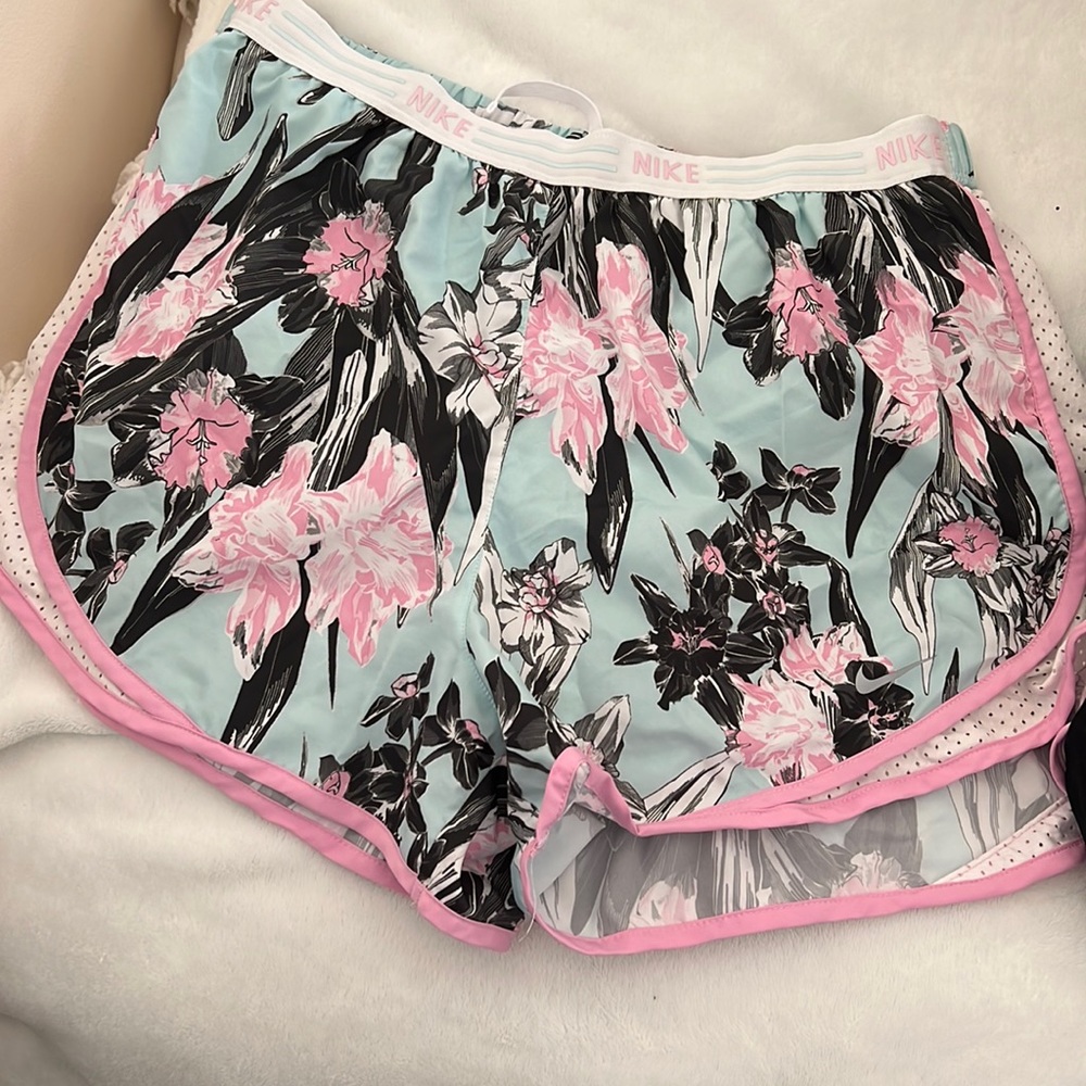 Nike large floral shorts